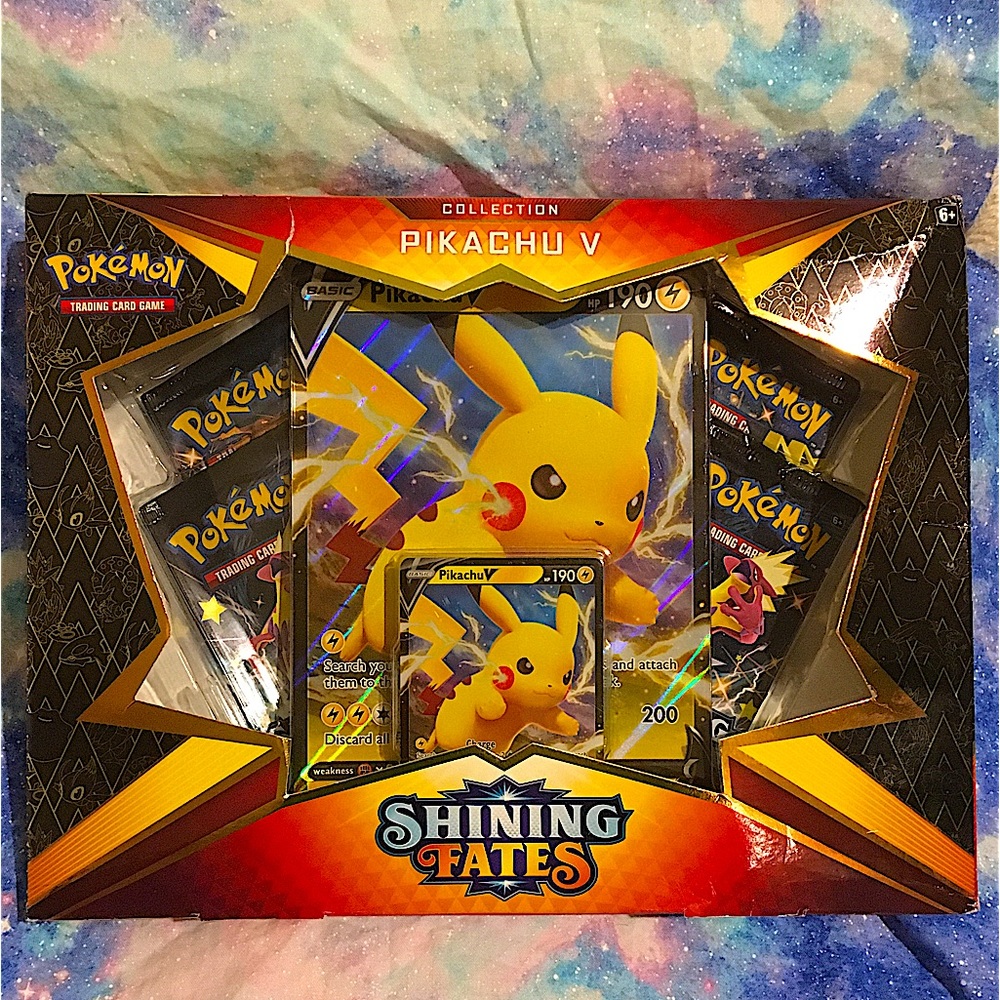 Pokemon ⭐️Shining Fates ⭐️Pikachu V ⚡️Box 4 Booster Packs *BRAND NEW*!!! NIB🔥👀